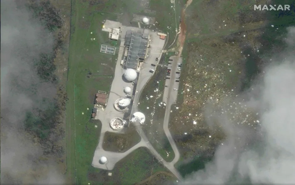 Imagem de satélite do terminal terrestre remoto da NASA localizado na área de Dededo, em Guam, divulgada pela empresa de satélites comerciais americana MAXAR.