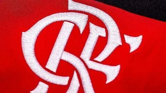 Símbolo do Flamengo em detalhe na bandeira do clube carioca