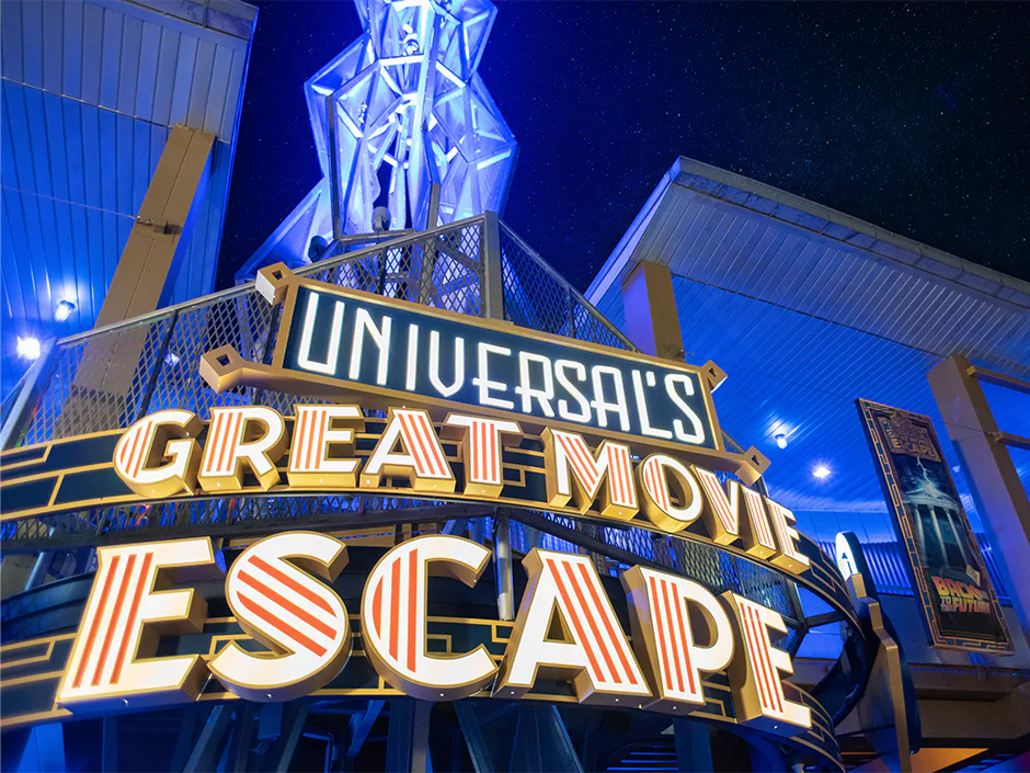 A entrada do Universal's Great Movie Escape
