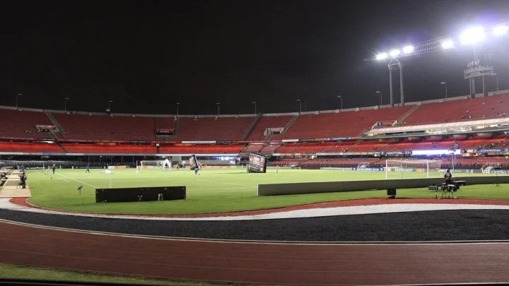 Vista do Estádio do Morumbi (MorumBIS), em São Paulo, palco dos três shows do BTS