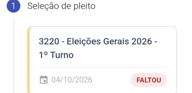 TSE explica mensagem de 'Faltou' no site após 1º turno de 2026