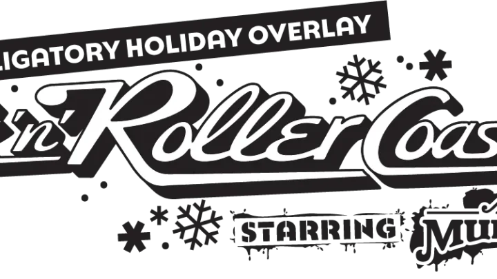 Overlay natalino do Rock 'n' Roller Coaster