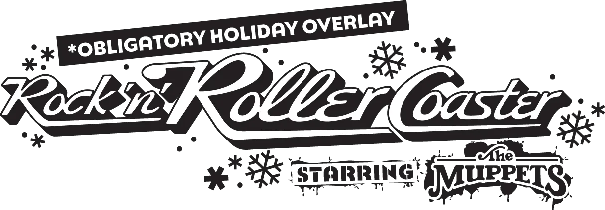 Overlay natalino do Rock 'n' Roller Coaster