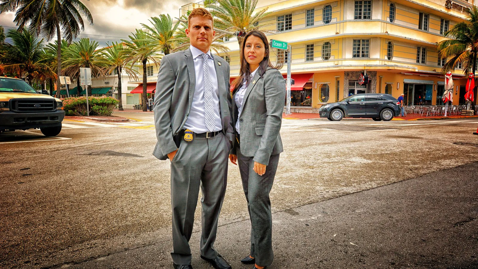 Dois agentes do HSI em Miami, na Flórida, em junho de 2014 (imagem de arquivo; não mostra as visitas)
