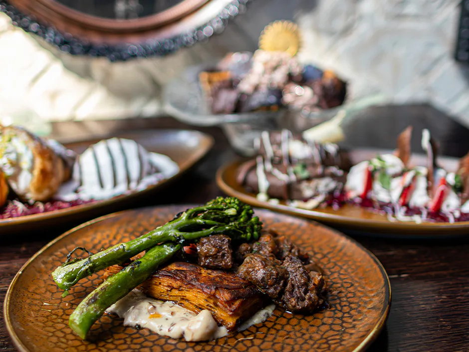 Pratos do menu do National Chocolate Day no Toothsome, no Universal CityWalk.