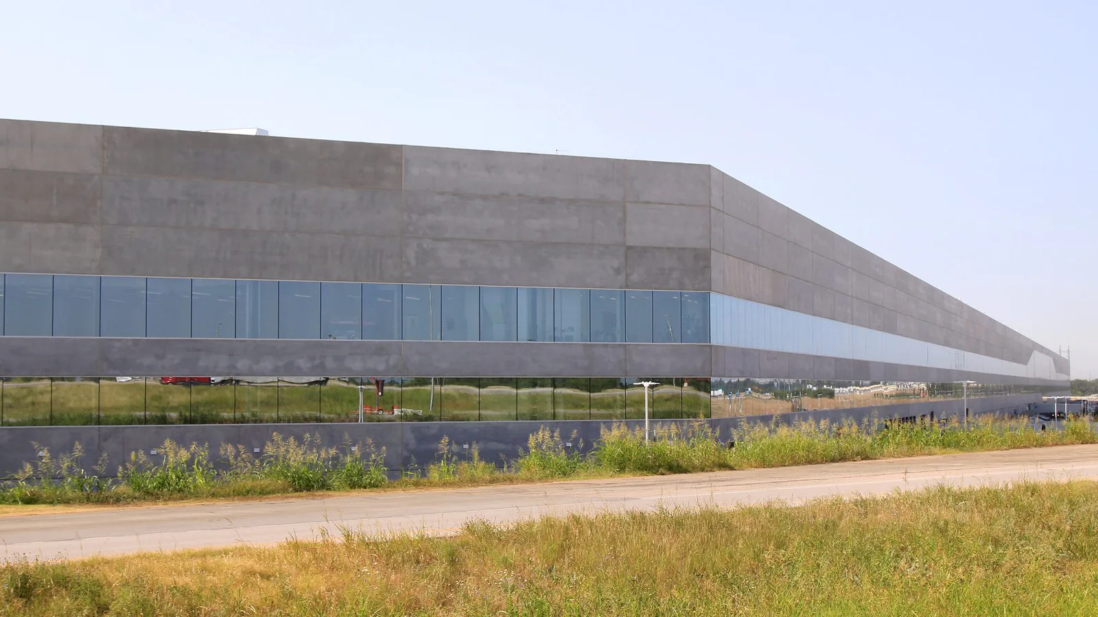 Prédio principal da Gigafactory Texas, a fábrica da Tesla perto de Austin, em junho de 2022 (imagem de arquivo)