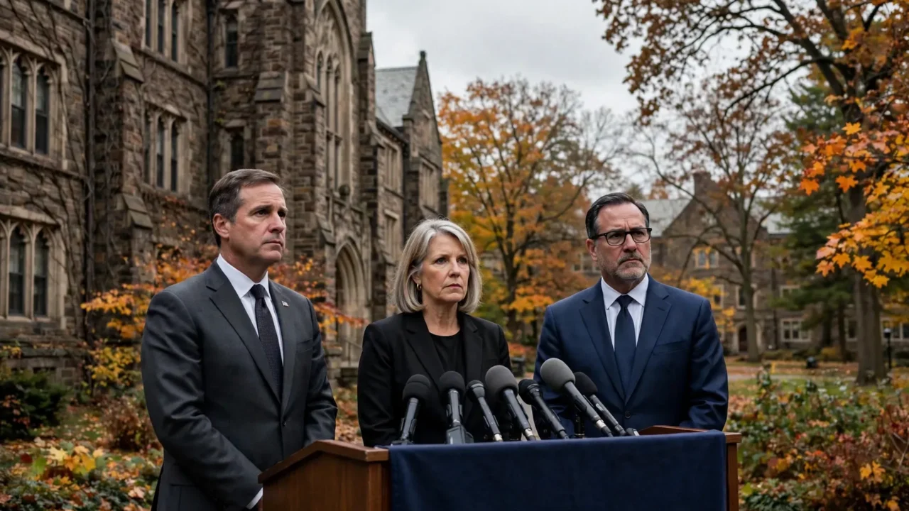 Coletiva de imprensa sobre a investigação do caso de estupro na Universidade Cornell, agora conduzida pelo gabinete da procuradora-geral de Nova York.