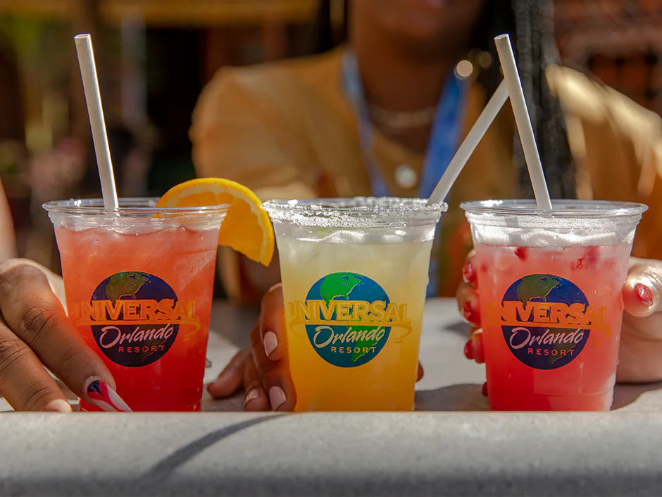 Coquetéis servidos no Universal Orlando Resort