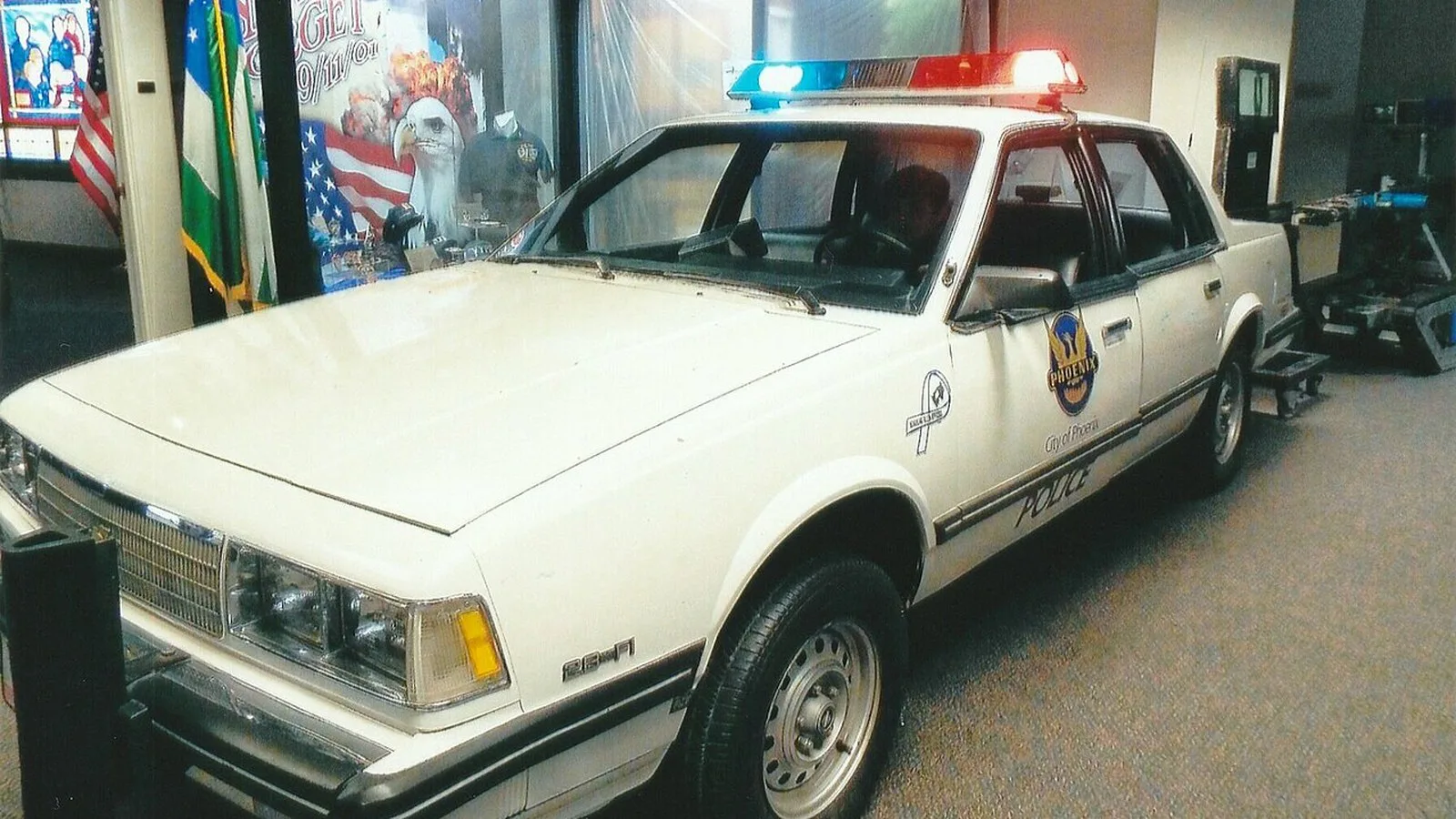 Foto de arquivo: viatura antiga da Polícia de Phoenix, um Chevrolet Celebrity de 1986, exposta no museu da corporação